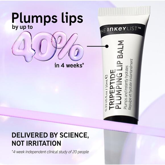 The INKEY List Tripeptide Plumping Lip Balm, 0.33 fl oz / 10ml NEW - Picture 7 of 8
